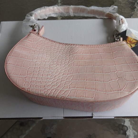 Candice ( LA)  light pink shoulder bag new with tags snake skin design stands up - Picture 5 of 13